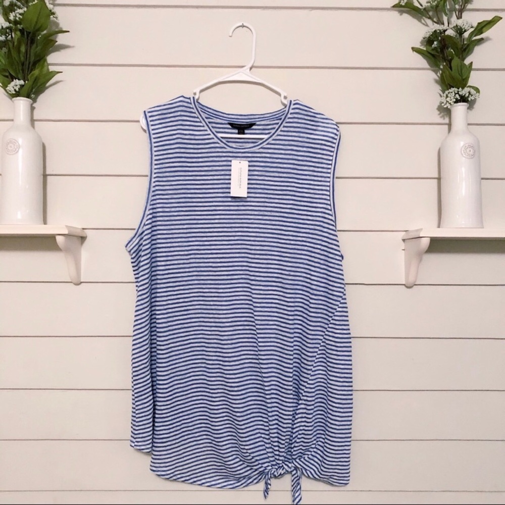 NWT✨Banana Republic✨-Blue Striped Sleeveless Top
